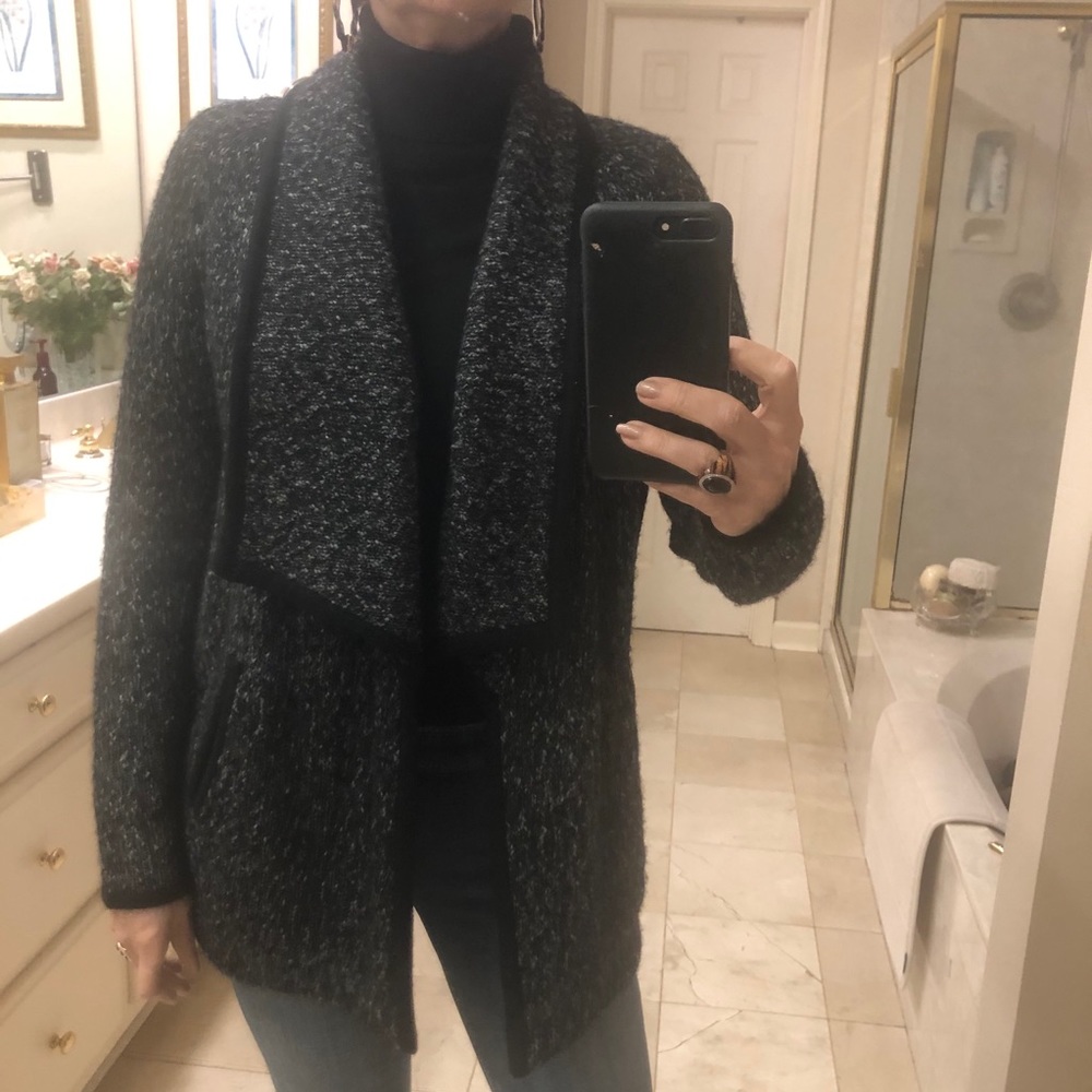 Tart Sweater Jacket black tweed, Sz S - Picture 2 of 15